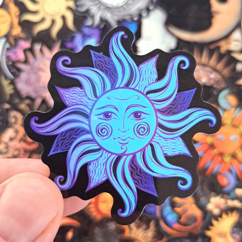 50 PCS Celestial Sun And Moon Sticker Pack Art Aesthetic Stickers Galaxy Stars Stickers Astronomy S