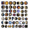 50 PCS Celestial Sun And Moon Sticker Pack Art Aesthetic Stickers Galaxy Stars Stickers Astronomy S