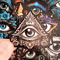 50 PCS Third Eye Sticker Pack Evil Eye Stickers Occult Eye Stickers Mystical Eye Stickers Masonic P