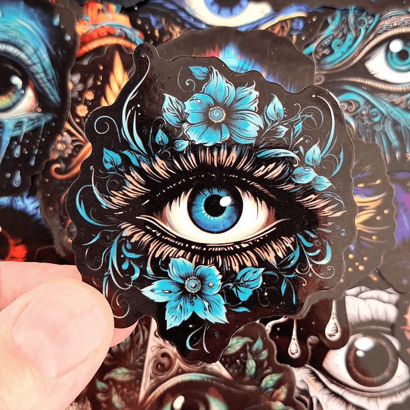 50 PCS Third Eye Sticker Pack Evil Eye Stickers Occult Eye Stickers Mystical Eye Stickers Masonic P