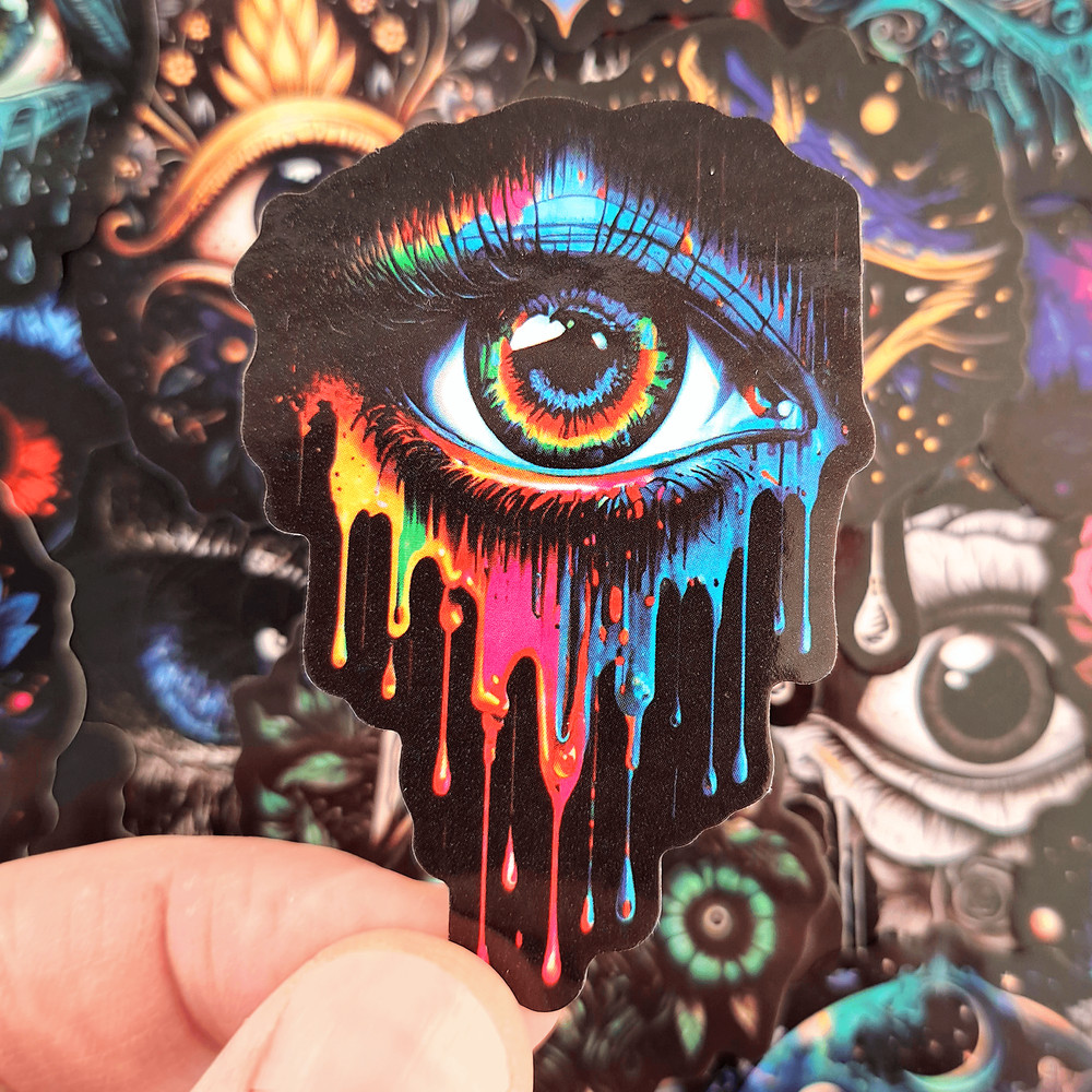 50 PCS Third Eye Sticker Pack Evil Eye Stickers Occult Eye Stickers Mystical Eye Stickers Masonic P