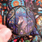 50 PCS Stained Glass Sticker Pack Gothic Glass Mosaic Stickers Kaleidoscope Stickers Colored Staine