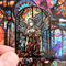 50 PCS Stained Glass Sticker Pack Gothic Glass Mosaic Stickers Kaleidoscope Stickers Colored Staine