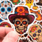 50 PCS Mexican Skeleton Sticker Pack Mexican Skull Stickers Calavera Stickers Catrina Stickers Mexi