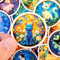 50 PCS Vibrant Cats Stained Glass Sticker Pack Kaleidoscope Stickers Colorful Prism Cat Cartoon Gra