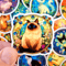 50 PCS Vibrant Cats Stained Glass Sticker Pack Kaleidoscope Stickers Colorful Prism Cat Cartoon Gra
