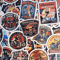 50 PCS Retro Motorcycle Sticker Pack Motorcycle Helmet Stickers Biker Stickers Retro Style Cars Cho