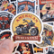 50 PCS Retro Motorcycle Sticker Pack Motorcycle Helmet Stickers Biker Stickers Retro Style Cars Cho