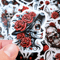 50 PCS Gothic Rose Sticker Pack Red Rose Stickers Gothic Skull Stickers Halloween Dark Rose Sticker