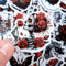 50 PCS Gothic Rose Sticker Pack Red Rose Stickers Gothic Skull Stickers Halloween Dark Rose Sticker