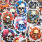 50 PCS Flower Skeleton Sticker Pack Floral Skull Stickers Skeleton Plant Stickers Gothic Flower Sti