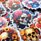 50 PCS Flower Skeleton Sticker Pack Floral Skull Stickers Skeleton Plant Stickers Gothic Flower Sti