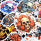 50 PCS Flower Skeleton Sticker Pack Floral Skull Stickers Skeleton Plant Stickers Gothic Flower Sti