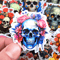 50 PCS Flower Skeleton Sticker Pack Floral Skull Stickers Skeleton Plant Stickers Gothic Flower Sti