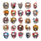 50 PCS Flower Skeleton Sticker Pack Floral Skull Stickers Skeleton Plant Stickers Gothic Flower Sti