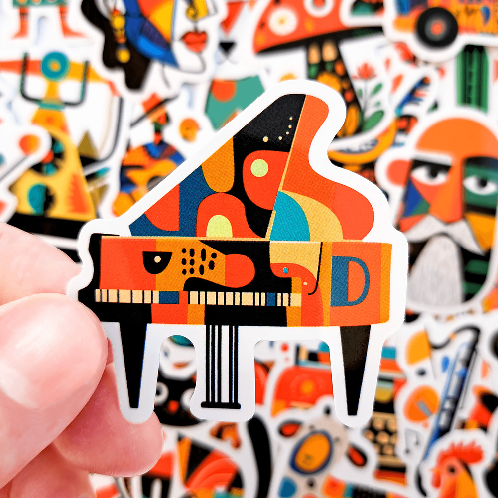 50 PCS Picasso Style Sticker Pack Cubism Art Stickers Abstract Style Stickers Colorful Art Paint St