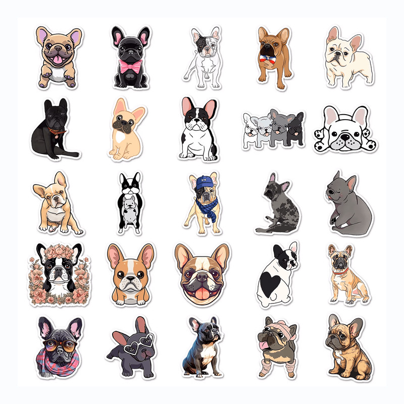 50 PCS French Bulldog Sticker Pack Frenchie Dog Stickers Puppy Stickers Frenchie Mom Stickers Lapto 4