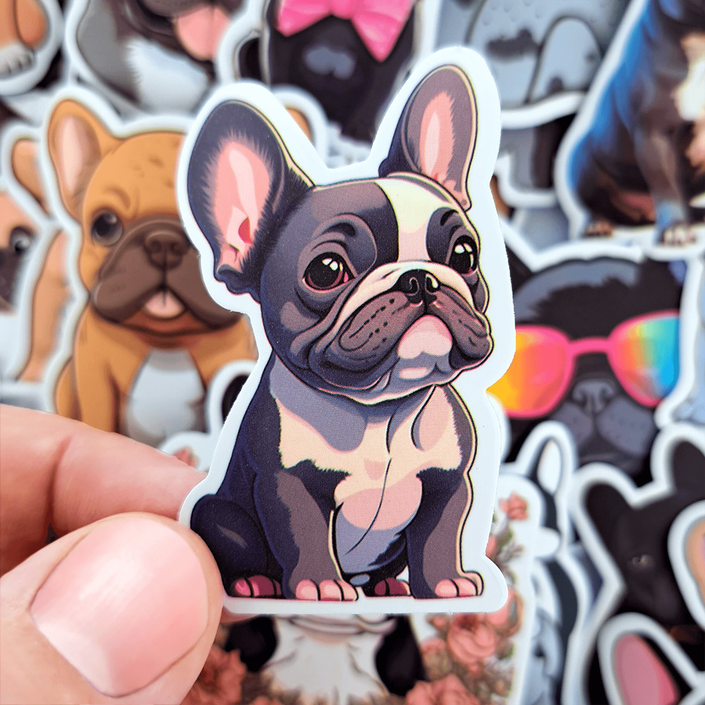 50 PCS French Bulldog Sticker Pack Frenchie Dog Stickers Puppy Stickers Frenchie Mom Stickers Lapto 7