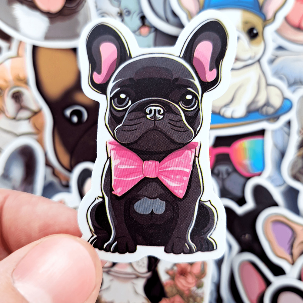 50 PCS French Bulldog Sticker Pack Frenchie Dog Stickers Puppy Stickers Frenchie Mom Stickers Lapto 10