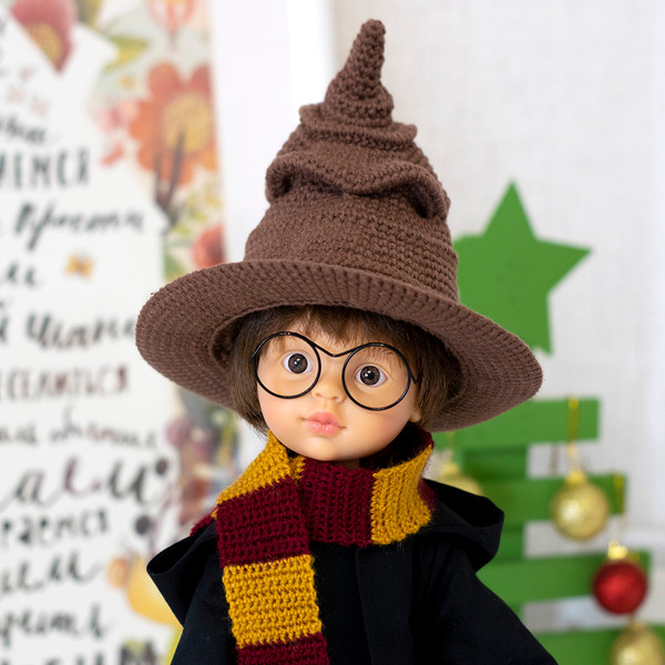 13-inch doll boy Paola Reina in a Harry Potter costume and sorting hat
