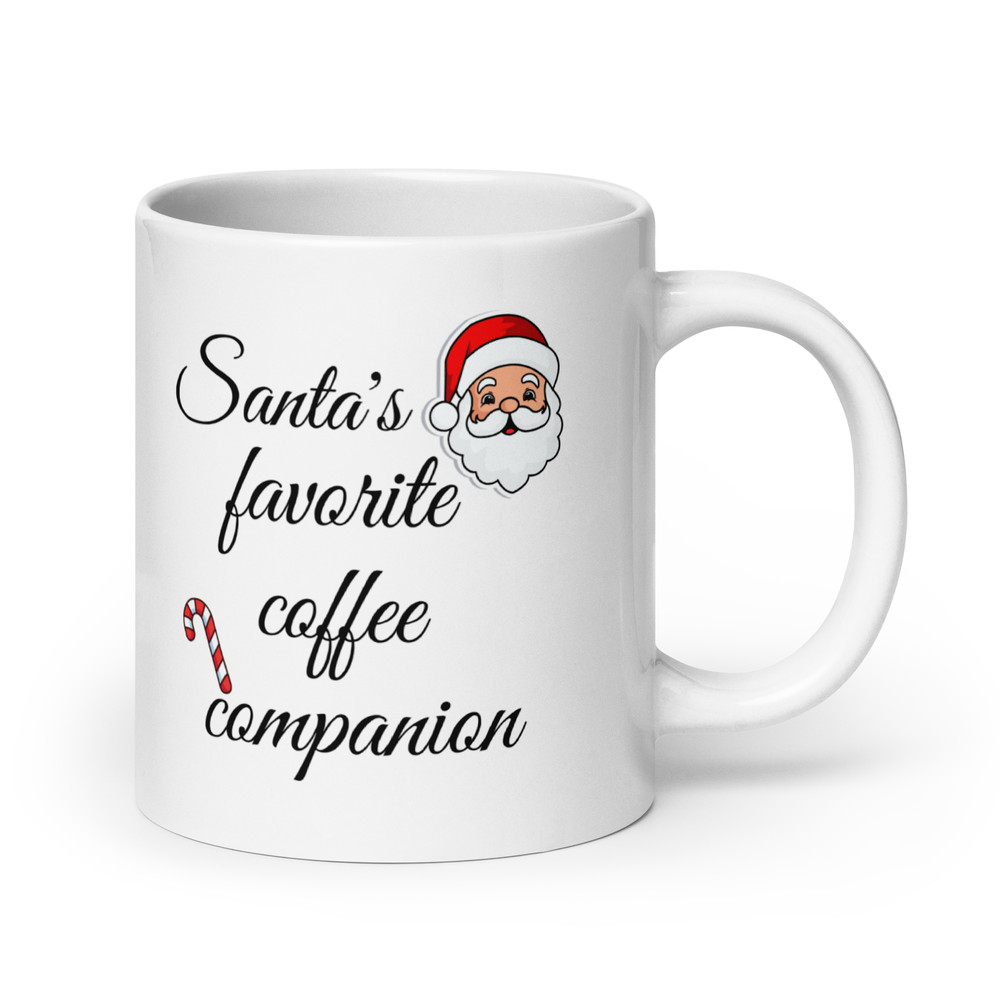 Santas Favorite Coffee Companion White Glossy Mug 2