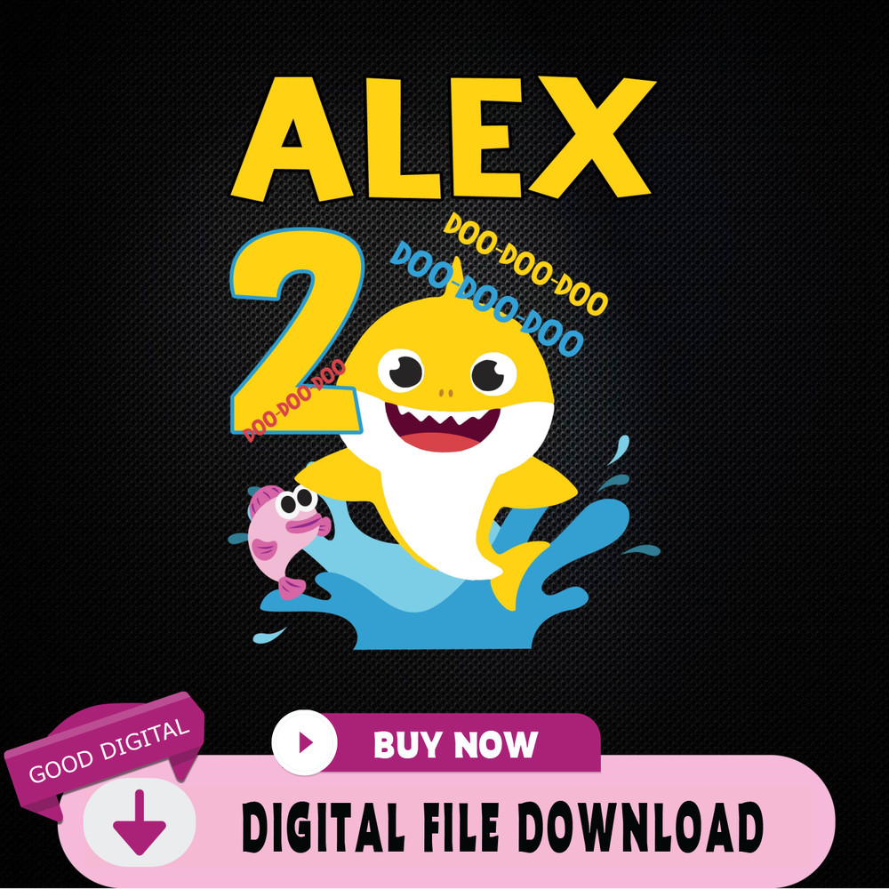 2nd Birthday Shark Svg, Shark Birthday Svg, Shark Doo Doo Svg, Shark Kids Svg, Second Birthday Svg, Birthday Boy Svg Fil.jpg