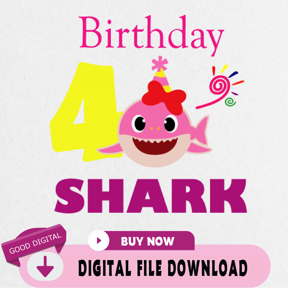 4th Birthday Shark Svg, Shark Birthday Svg, Shark Doo Doo Svg, Shark Kids Svg, Birthday Svg, Birthday Girl Svg Files, Cr.jpg