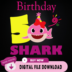 5th birthday shark svg, shark birthday svg, shark doo doo svg, shark kids svg, birthday svg,birthday, happy birthday