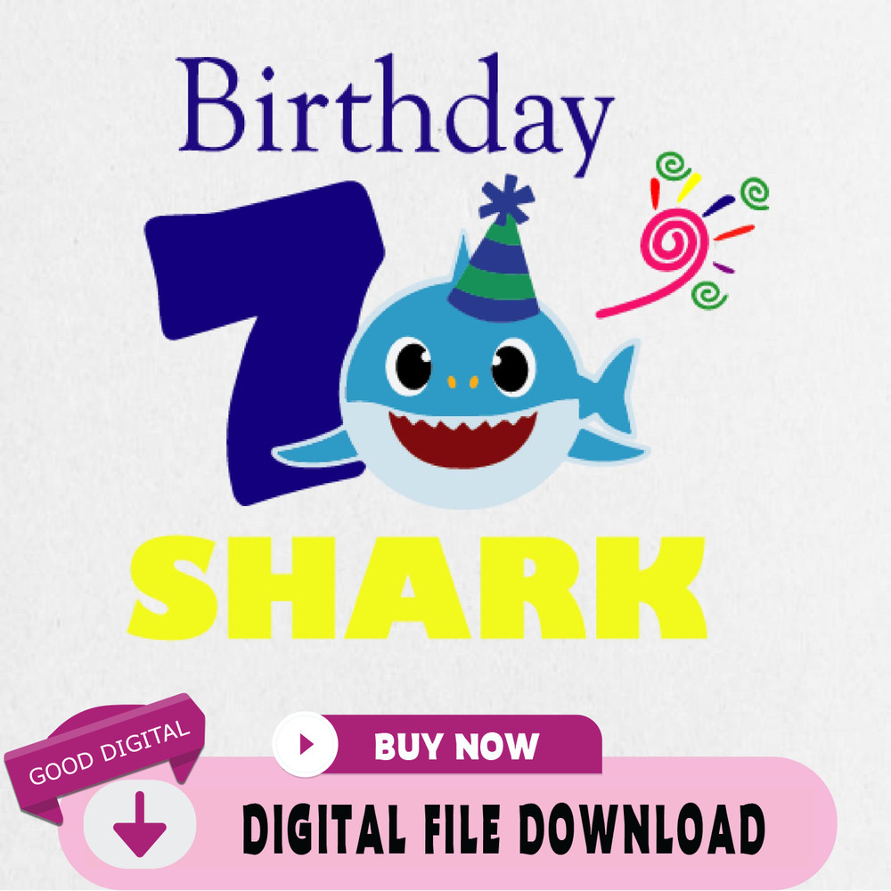 7th Birthday Shark Svg, Shark Birthday Svg, Shark Doo Doo Svg, Shark Kids Svg, Birthday Svg, Birthday Boy Svg Files, Cri.jpg