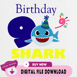 9th birthday shark svg, shark birthday svg, shark doo doo svg, shark kids svg, birthday svg,birthday, happy birthday
