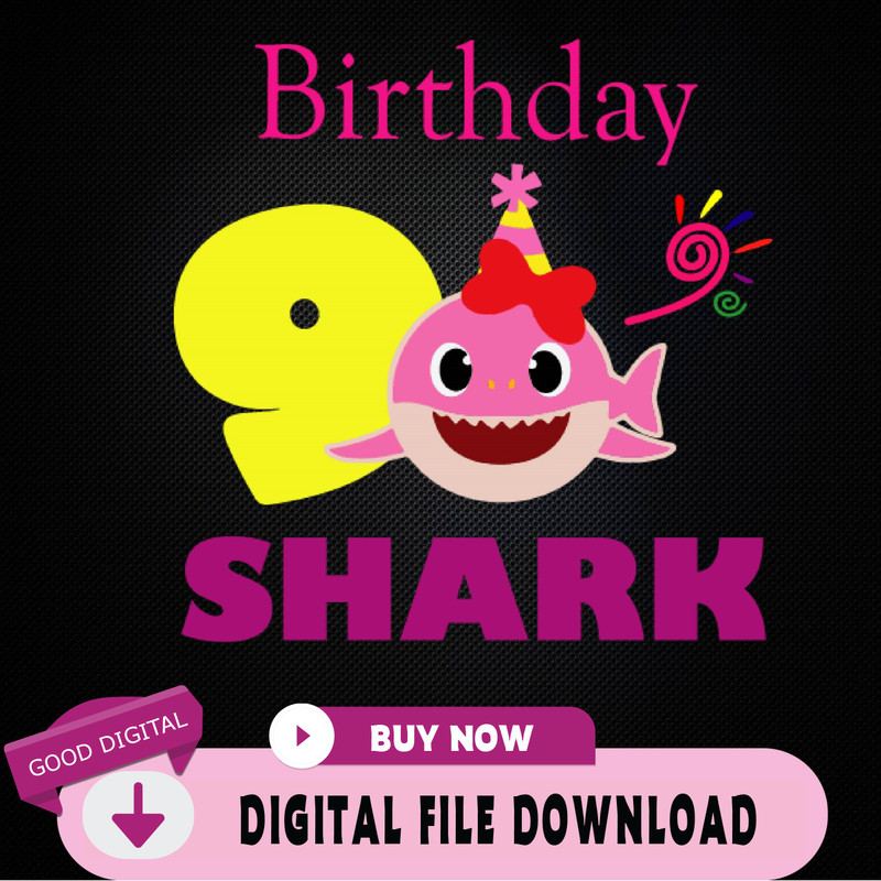 9th Birthday Shark Svg, Shark Birthday Svg, Shark Doo Doo Svg, Shark Kids Svg, Birthday Svg, Birthday Girl Svg Files, Cr.jpg