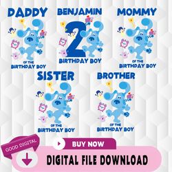 family blues clues svg, personalized birthday svg, personalized svg, customized digital file,birthday, happy birthday