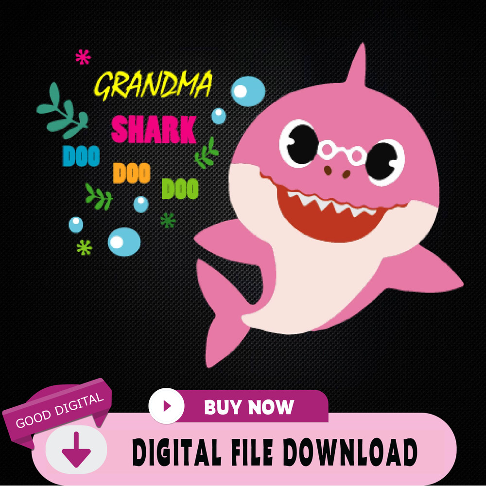 Grandma Shark Svg, Shark Svg, Shark Grandma Boy Svg, Shark Grandma Girl Svg, Shark do do do, Grandma Shirt Design, Silho.jpg