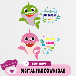 grandpa svg, grandma shark svg, shark svg, shark grandpa boy svg, shark grandpa girl svg, shark,birthday, happy birthday