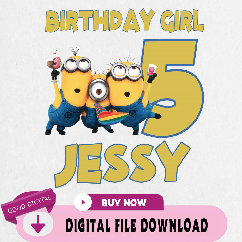 Minions Birthday Png, Custom Family Matching Png, Kids Party Png, Personalized Name and Age Png.jpg