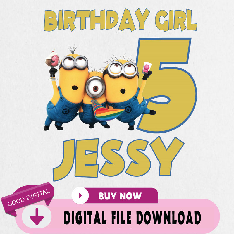 Minions Birthday Png, Custom Family Matching Png, Kids Party Png, Personalized Name and Age Png.jpg