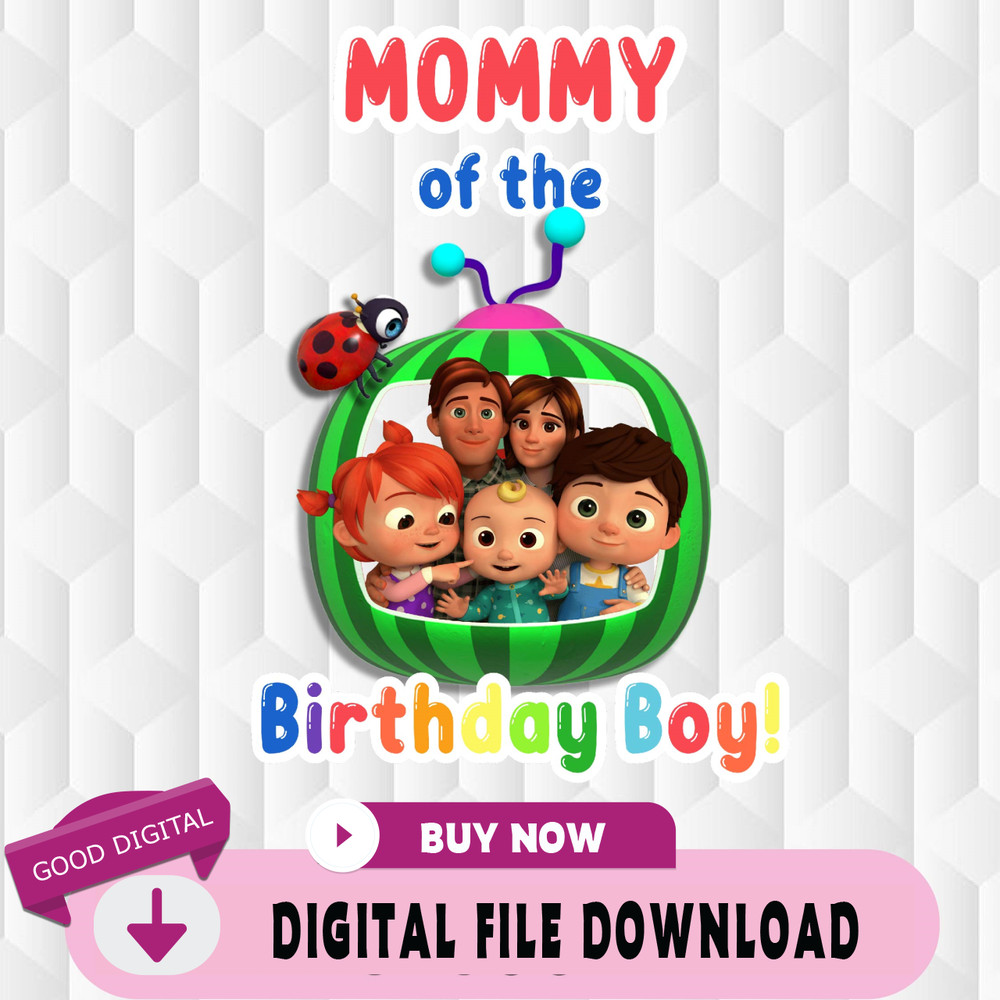 Mommy Of The Birthday Cocomelon Png, Birthday Boy Family Png, Cute Boy Party Family Png.jpg