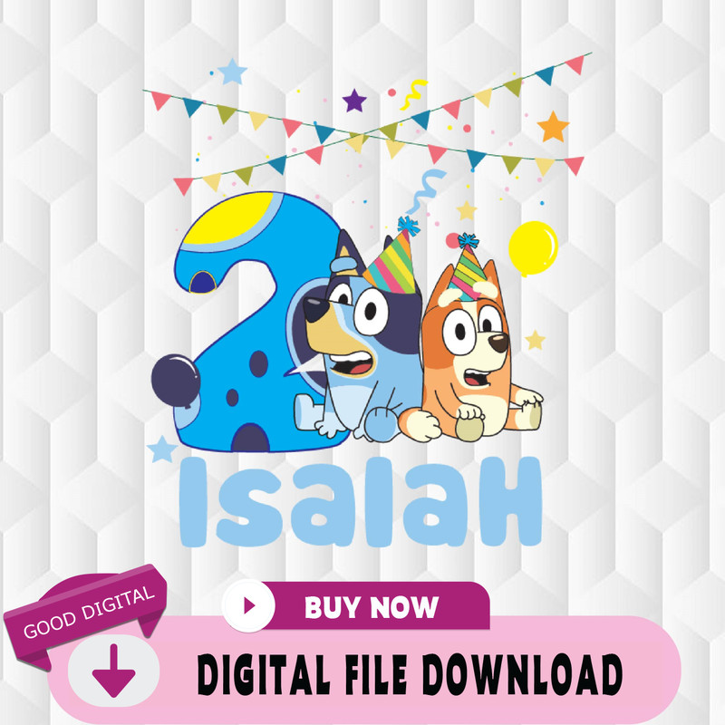 Personalized Bluey Birthday Svg, Bluey Birthday Svg, Birthday Girl Boy Svg, Funny Bluey Svg, Bluey Bingo Matching Svg.jpg