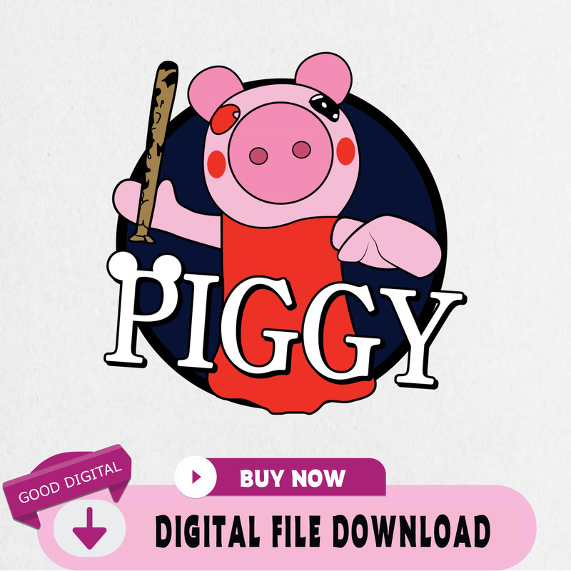 Piggy Svg, Piggy Roblox Svg, Piggy With Baseball Svg, Piggy Horror Roblox Svg.jpg