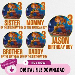 scooby doo birthday png, custom family matching png, kids party png, personalized name and age ,birthday, happy birthday