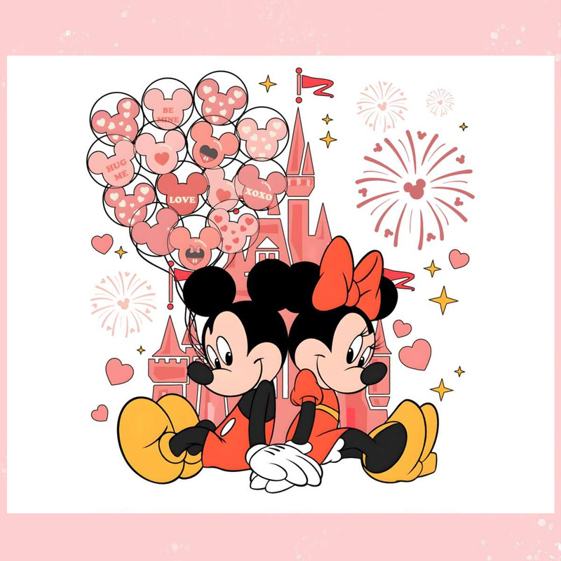 Pink Castle Mickey Minnie Valentine PNG.jpg