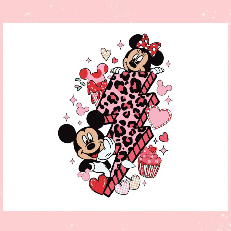 Retro Lightning Bolt Valentine Mickey Minnie SVG.jpg