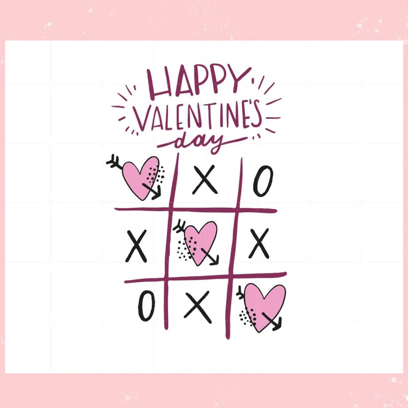 Tic Tac Toe Love Valentine Day Love Games Svg Cutting Files.jpg