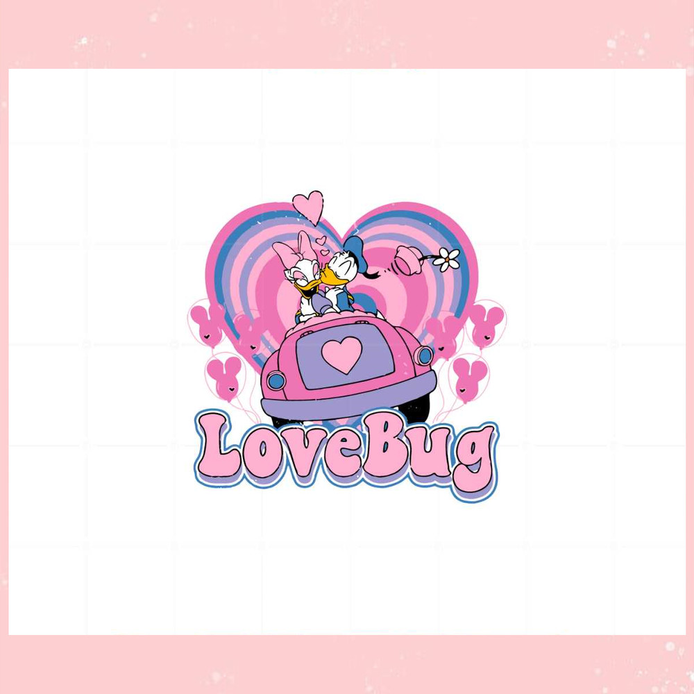 Vintage Disney Donald Duck Love Bug Svg Graphic Designs Files.jpg