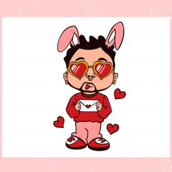 bad bunny love letter svg best ,valentine svg,valentine day ,valentine,happy valentine, cupid svg