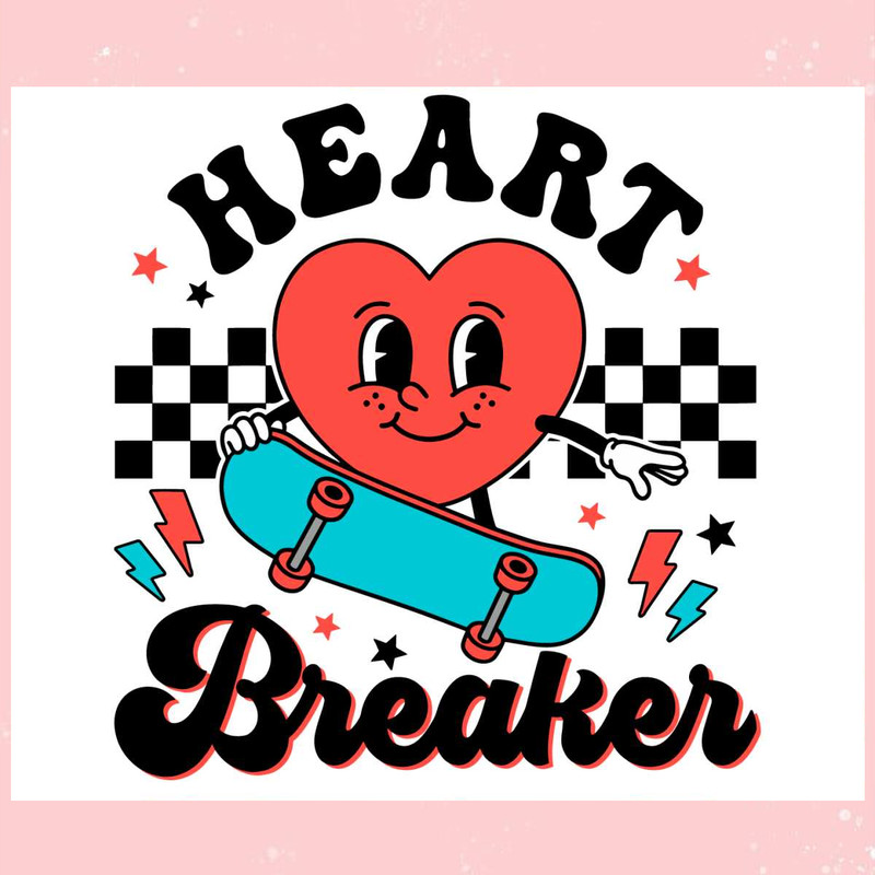Cute Heart Breaker Skateboarding SVG.jpg