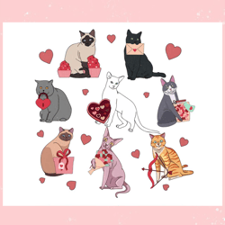 cute valentine cats hearts png,valentine svg,valentine day ,valentine,happy valentine, cupid svg