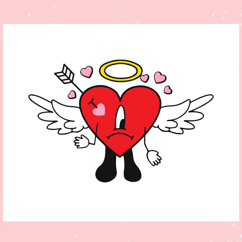 Xoxo Bad Bunny Heart Bad Bunny Valentines Svg Cutting Files.jpg