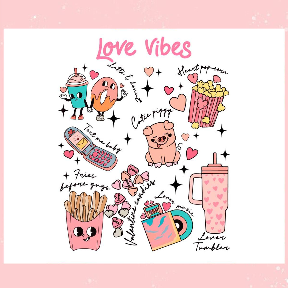Xoxo Love Vibes Valentine Doodle SVG.jpg
