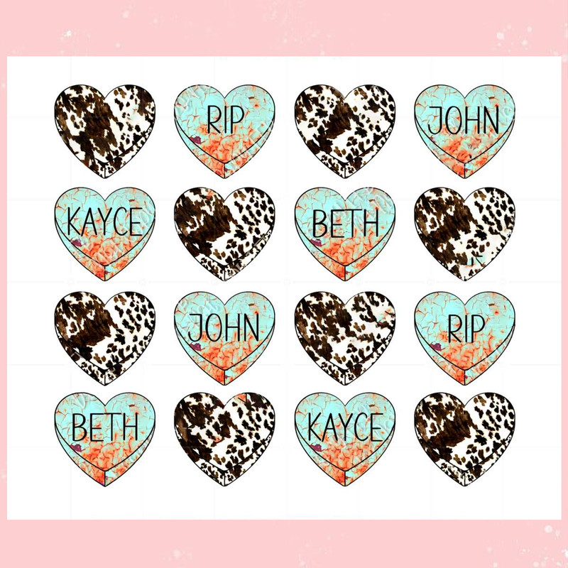 Yellowstone Conversation Hearts Svg Graphic Designs Files.jpg